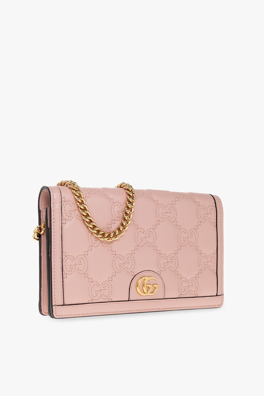 Gucci wallet on online chain pink